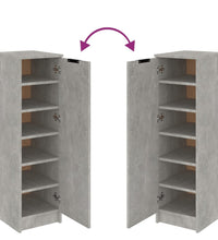 Schuhschrank Betongrau 30x35x100 cm Holzwerkstoff