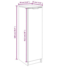 Schuhschrank Betongrau 30x35x100 cm Holzwerkstoff