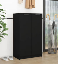 Schuhschrank Schwarz 59x35x100 cm Holzwerkstoff