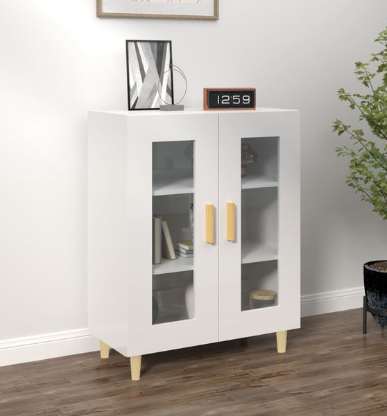 Sideboard Hochglanz-Weiß 69,5x34x90 cm Holzwerkstoff