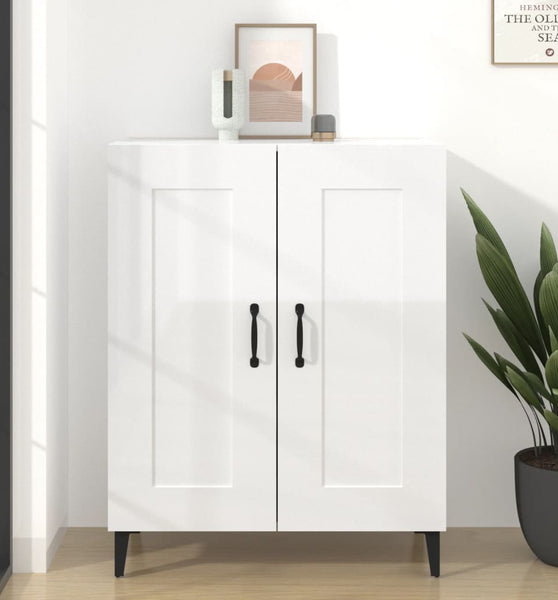 Sideboard Hochglanz-Weiß 69,5x34x90 cm Holzwerkstoff