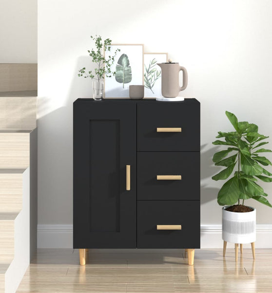 Sideboard Schwarz 69,5x34x90 cm Holzwerkstoff