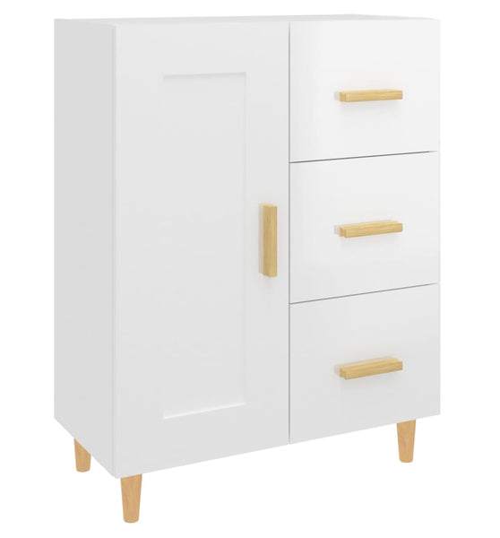 Sideboard Hochglanz-Weiß 69,5x34x90 cm Holzwerkstoff