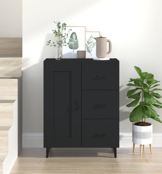 Sideboard Schwarz 69,5x34x90 cm Holzwerkstoff