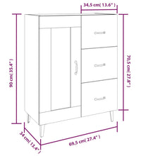 Sideboard Sonoma-Eiche 69,5x34x90 cm Holzwerkstoff