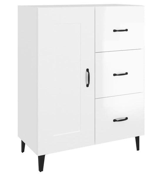 Sideboard Hochglanz-Weiß 69,5x34x90 cm Holzwerkstoff