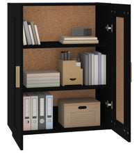 Wandschrank Schwarz 69,5x32,5x90 cm Holzwerkstoff