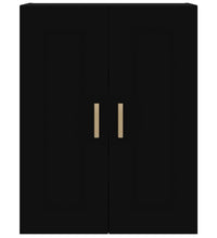 Wandschrank Schwarz 69,5x32,5x90 cm Holzwerkstoff