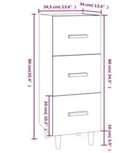 Sideboard Sonoma-Eiche 34,5x34x90 cm Holzwerkstoff