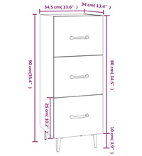 Sideboard Schwarz 34,5x34x90 cm Holzwerkstoff