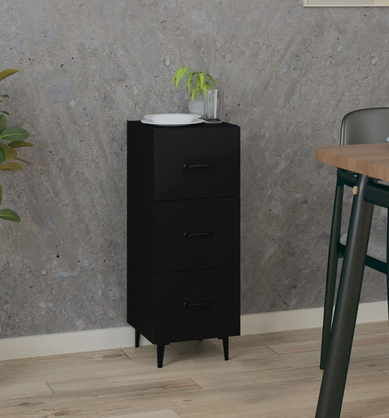 Sideboard Schwarz 34,5x34x90 cm Holzwerkstoff