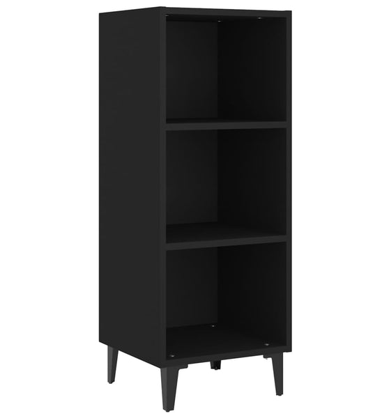 Sideboard Schwarz 34,5x32,5x90 cm Holzwerkstoff