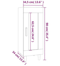 Sideboard Hochglanz-Weiß 34,5x34x90 cm Holzwerkstoff