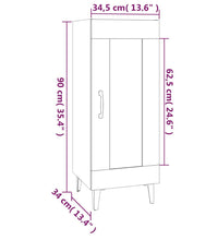 Sideboard Hochglanz-Weiß 34,5x34x90 cm Holzwerkstoff