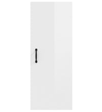Hängeschrank Hochglanz-Weiß 34,5x34x90 cm Holzwerkstoff