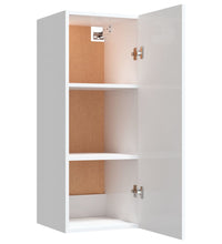 Hängeschrank Hochglanz-Weiß 34,5x34x90 cm Holzwerkstoff