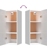 Hängeschrank Hochglanz-Weiß 34,5x34x90 cm Holzwerkstoff