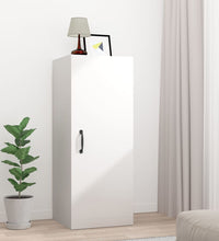 Hängeschrank Hochglanz-Weiß 34,5x34x90 cm Holzwerkstoff