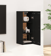 Wandschrank Schwarz 35x34x90 cm Holzwerkstoff