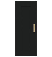 Wandschrank Schwarz 35x34x90 cm Holzwerkstoff