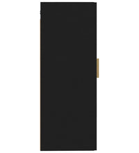 Wandschrank Schwarz 35x34x90 cm Holzwerkstoff
