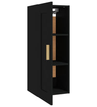 Wandschrank Schwarz 35x34x90 cm Holzwerkstoff