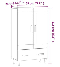 Highboard Betongrau 70x31x115 cm Holzwerkstoff