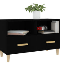 TV-Schrank Schwarz 80x36x50 cm Holzwerkstoff