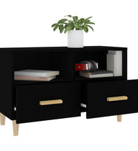 TV-Schrank Schwarz 80x36x50 cm Holzwerkstoff