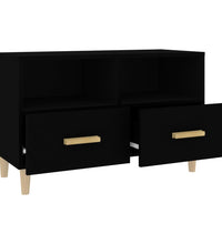 TV-Schrank Schwarz 80x36x50 cm Holzwerkstoff