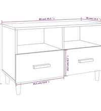 TV-Schrank Schwarz 80x36x50 cm Holzwerkstoff