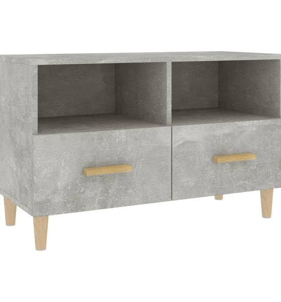 TV-Schrank Betongrau 80x36x50 cm Holzwerkstoff