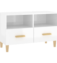 TV-Schrank Hochglanz-Weiß 80x36x50 cm Holzwerkstoff