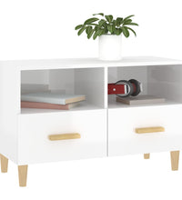 TV-Schrank Hochglanz-Weiß 80x36x50 cm Holzwerkstoff