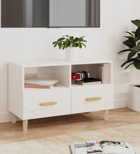 TV-Schrank Hochglanz-Weiß 80x36x50 cm Holzwerkstoff