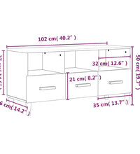 TV-Schrank Weiß 102x36x50 cm Holzwerkstoff