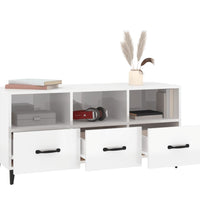 TV-Schrank Hochglanz-Weiß 102x35x50 cm Holzwerkstoff