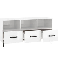 TV-Schrank Hochglanz-Weiß 102x35x50 cm Holzwerkstoff