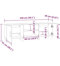 TV-Schrank Weiß 150x30x50 cm Holzwerkstoff