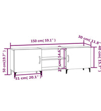 TV-Schrank Weiß 150x30x50 cm Holzwerkstoff