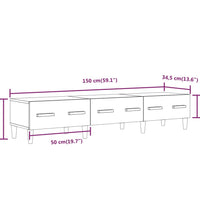 TV-Schrank Weiß 150x34,5x30 cm Holzwerkstoff