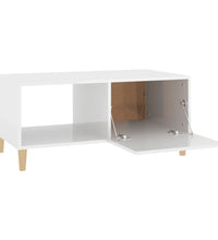 Couchtisch Hochglanz-Weiß 89,5x50x40 cm Holzwerkstoff