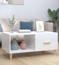 Couchtisch Hochglanz-Weiß 89,5x50x40 cm Holzwerkstoff