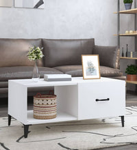 Couchtisch Weiß 90x50x40 cm Holzwerkstoff