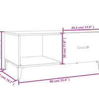Couchtisch Schwarz 90x50x40 cm Holzwerkstoff