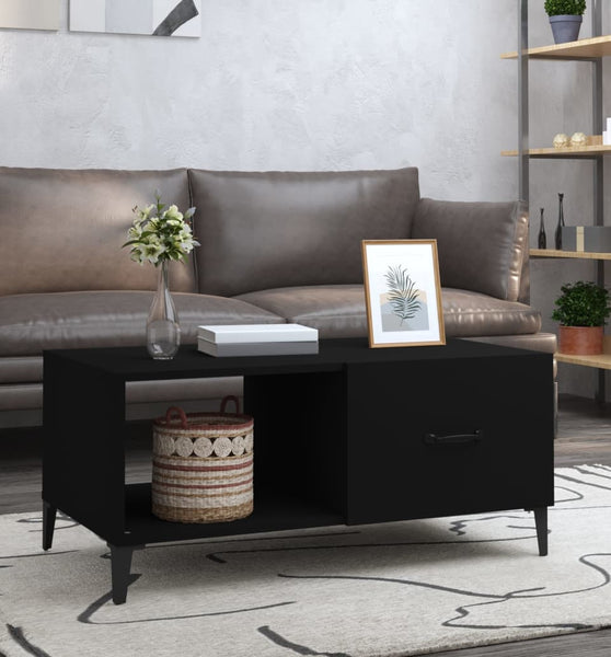 Couchtisch Schwarz 90x50x40 cm Holzwerkstoff