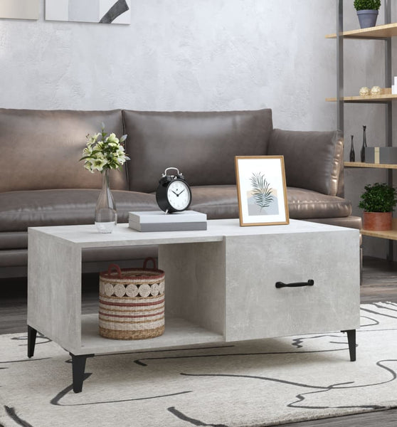 Couchtisch Betongrau 90x50x40 cm Holzwerkstoff