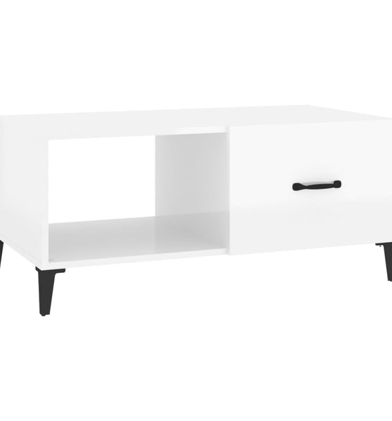 Couchtisch Hochglanz-Weiß 90x50x40 cm Holzwerkstoff