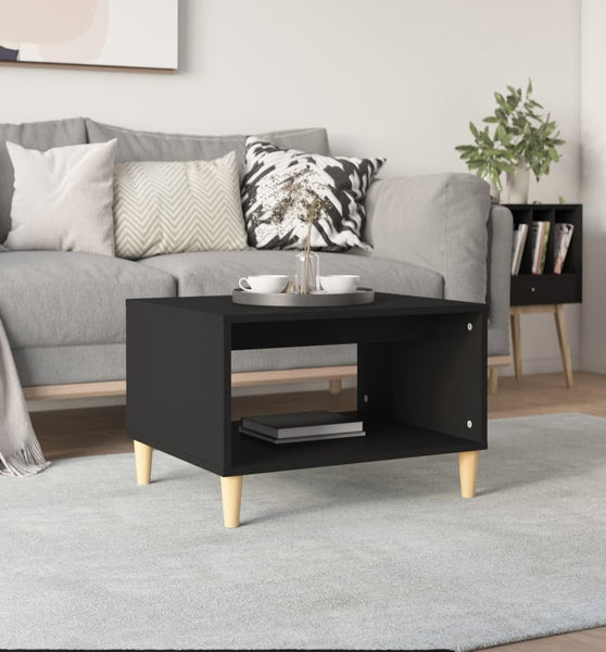 Couchtisch Schwarz 60x50x40 cm Holzwerkstoff
