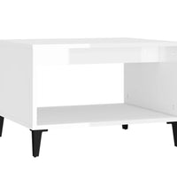 Couchtisch Hochglanz-Weiß 60x50x40 cm Holzwerkstoff